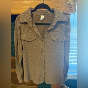 7th Ray Tan Ribbed Knit Top